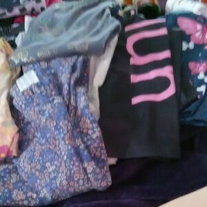 9 Floral Pants and Graphic pants Butterfly Flowers Unicorn etc. Bundle Tye dye